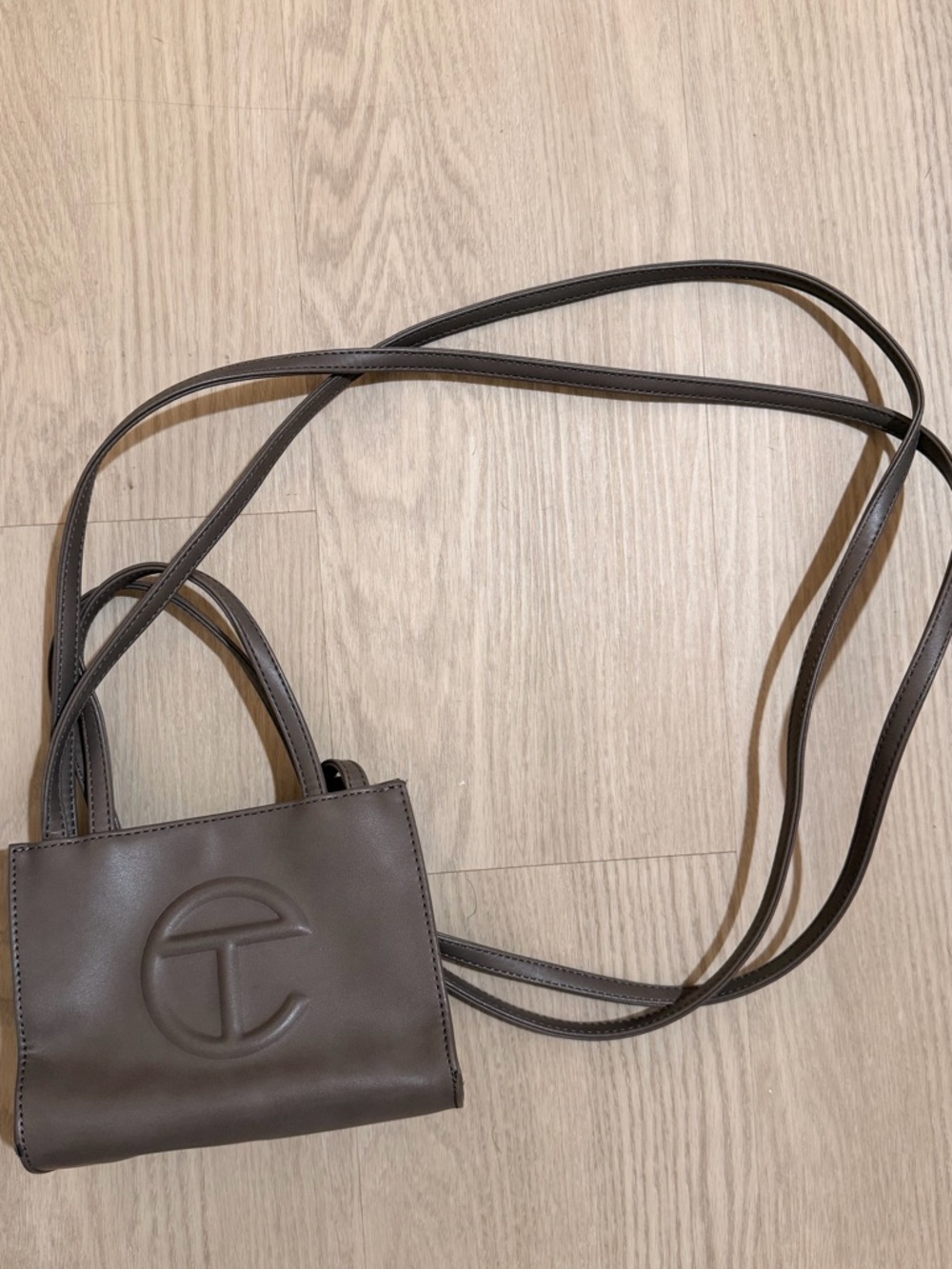 TELFAR Taupe Mini Shopping Tote